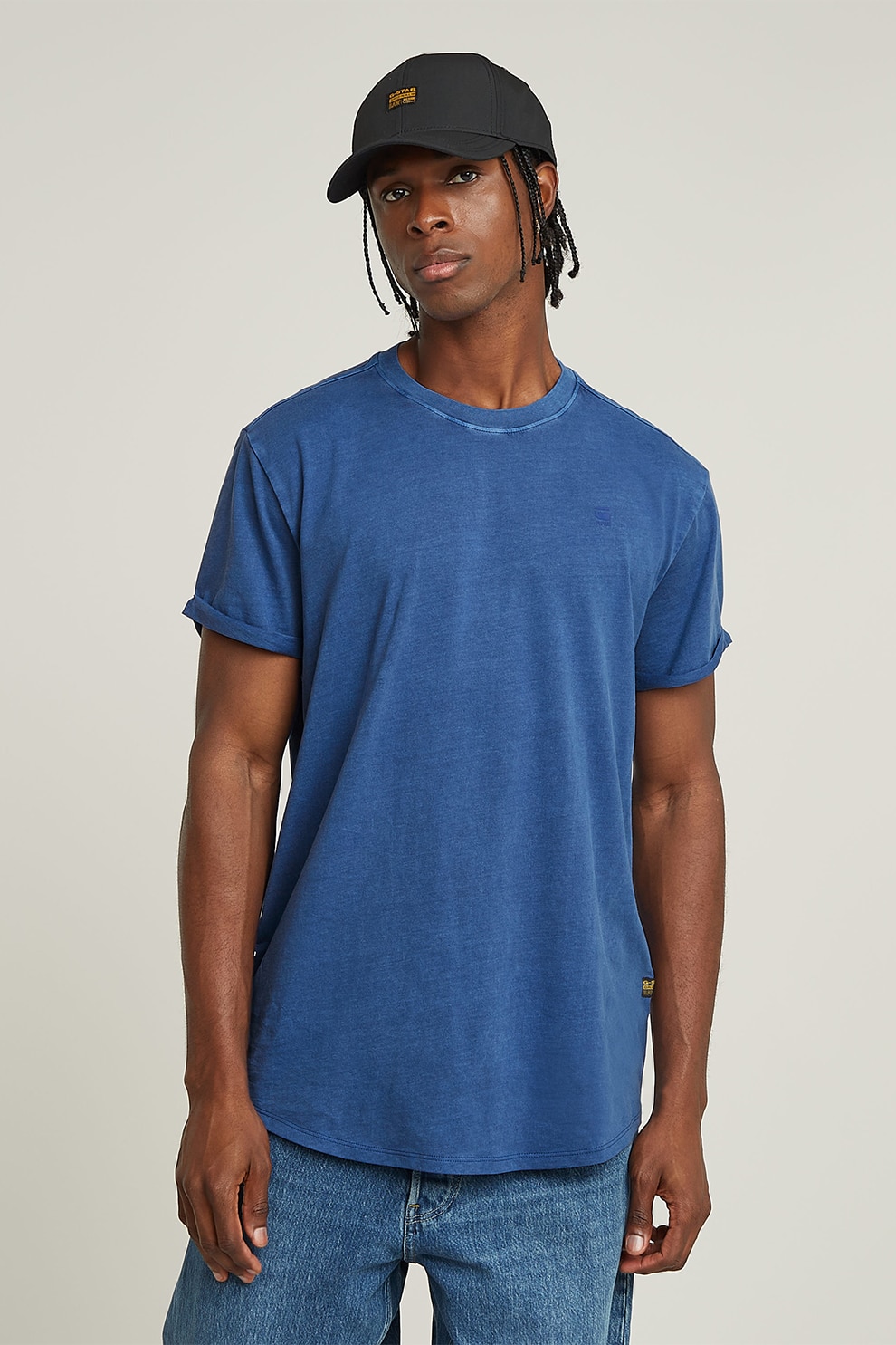 G-STAR, Tricou relaxed-fit din bumbac organic, Albastru royal, M