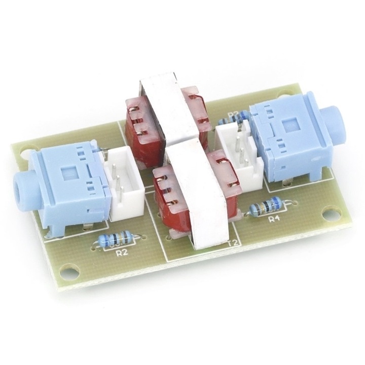 Audio leválasztó transzformátorral a jelzaj és audio interferencia kiküszöbölésére, XH-M372, 3,5 mm-es jack