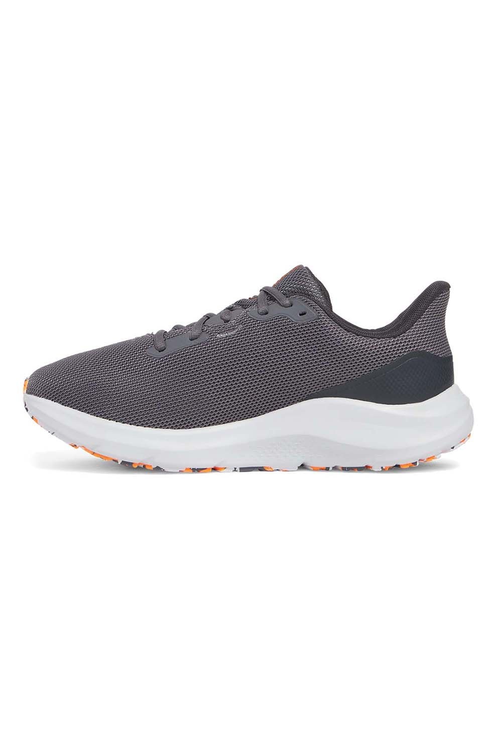 Under Armour, Pantofi din plasa, pentru alergare Charged Pursuit 4, Gri antracit, 8.5