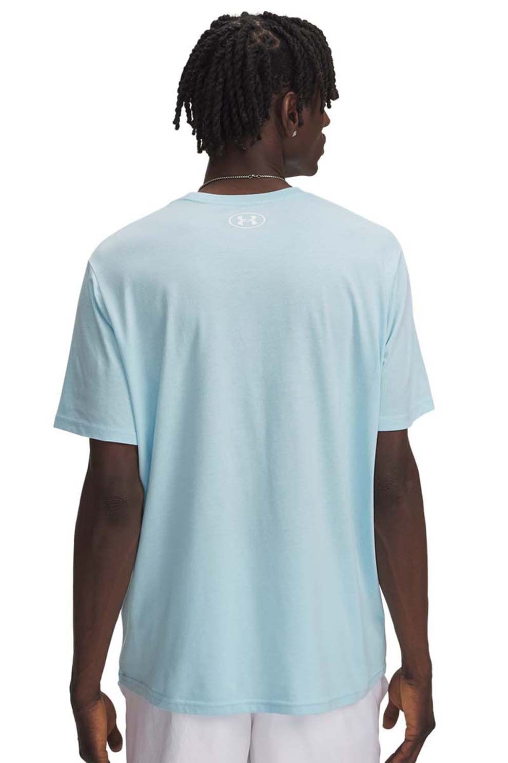 Under Armour, Tricou lejer Sportstyle, Alb, Albastru glaciar, XL