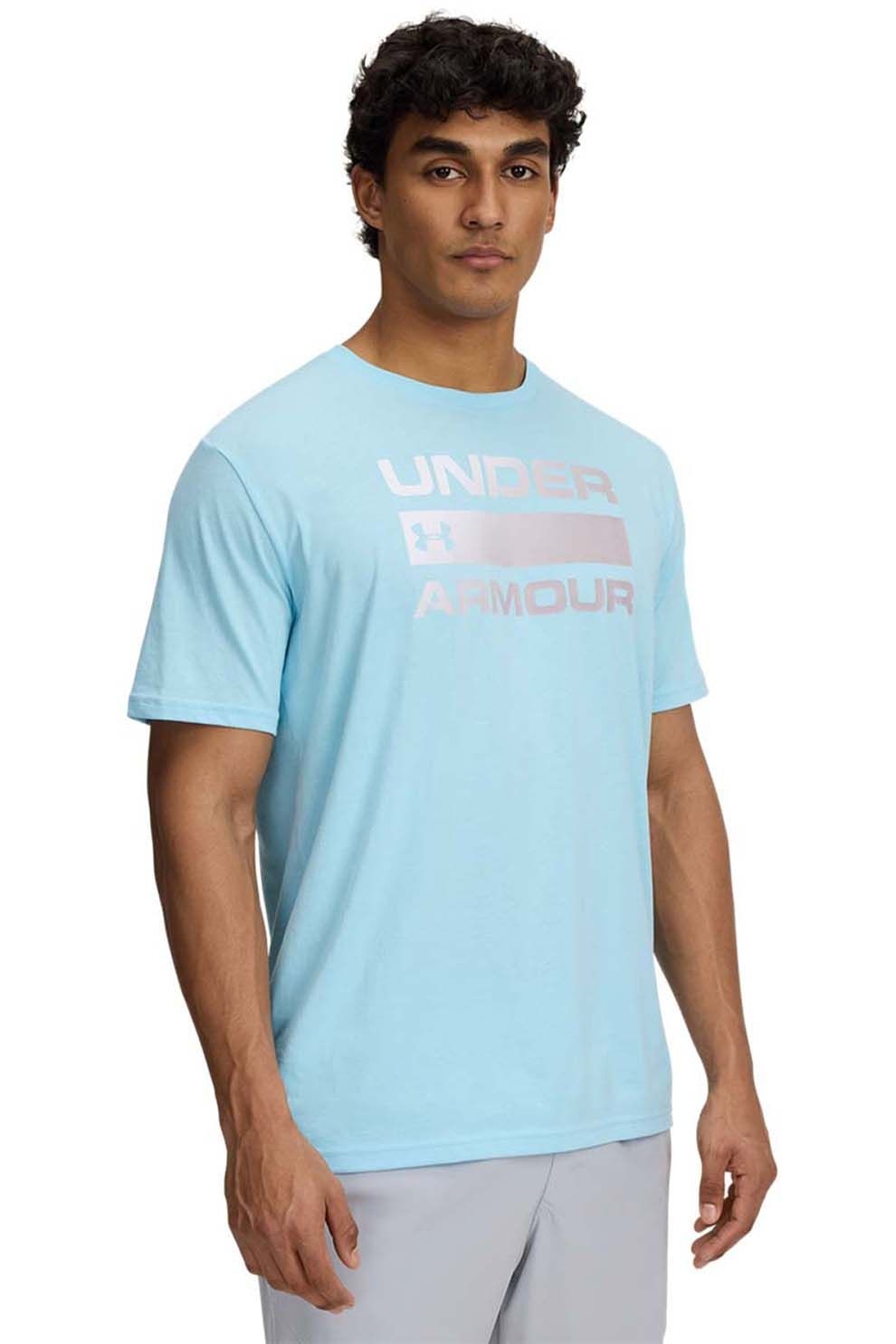 Under Armour, Tricou Team Issue Wordmark, Albastru pastel, 2XL