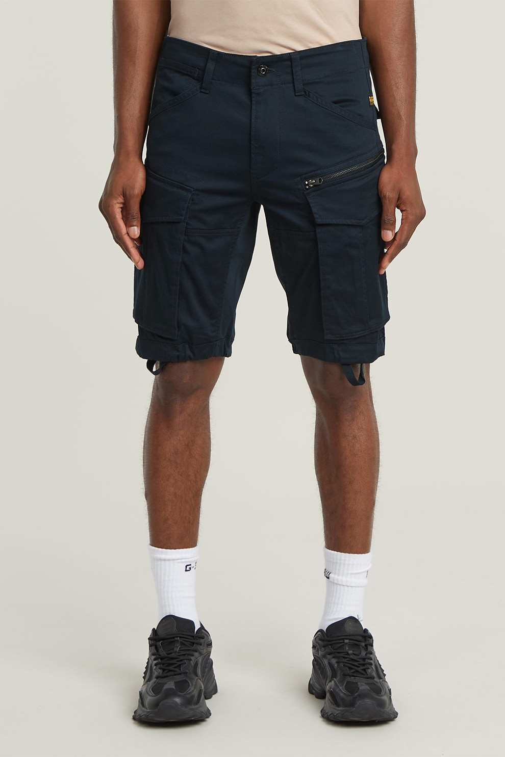G-STAR, Bermude cargo cu croiala slim-fit, Bleumarin, 34