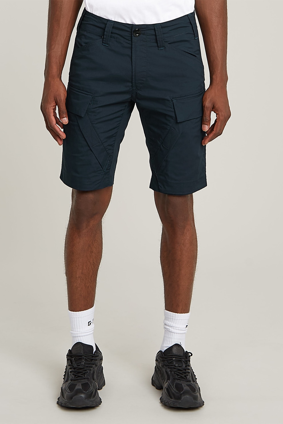 G-STAR, Bermude slim fit cargo, Albastru ultramarin, 33