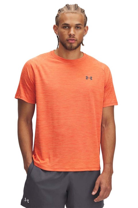 Under Armour, Tricou lejer texturat pentru fitness Tech™, Portocaliu