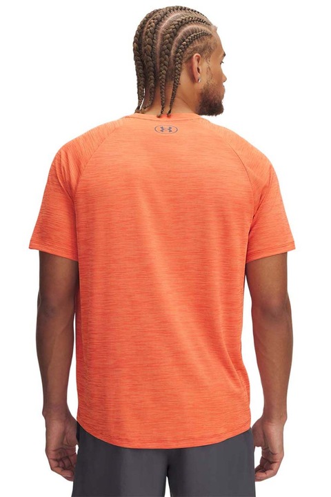 Under Armour, Tricou lejer texturat pentru fitness Tech™, Portocaliu