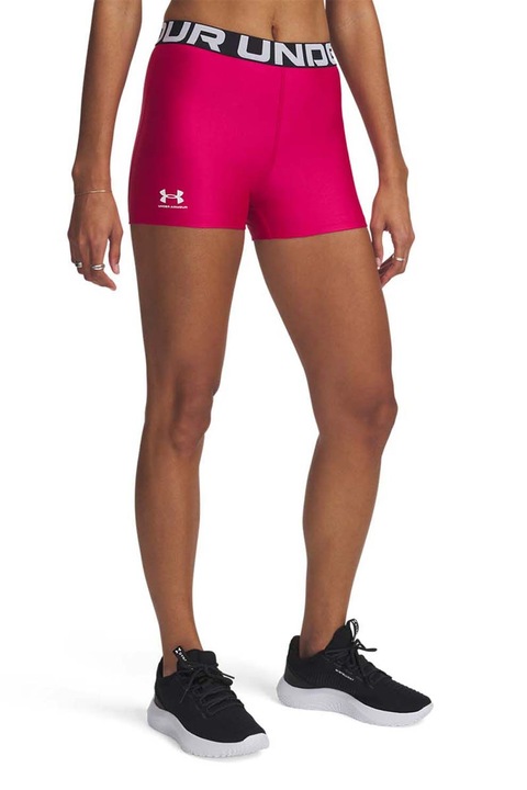 Under Armour, Colanti scurti pentru fitness Authentics, Fucsia