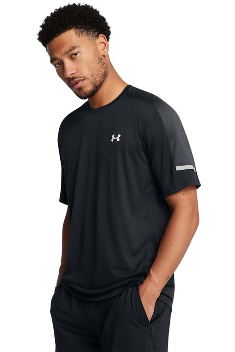 Under Armour, Tricou cu detaliu logo pentru fitness Core+ Tech, Negru