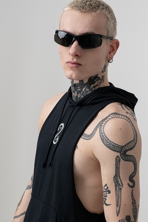 Under Armour, Project Rock Snake kapucnis ujjatlan pulóver, Fekete