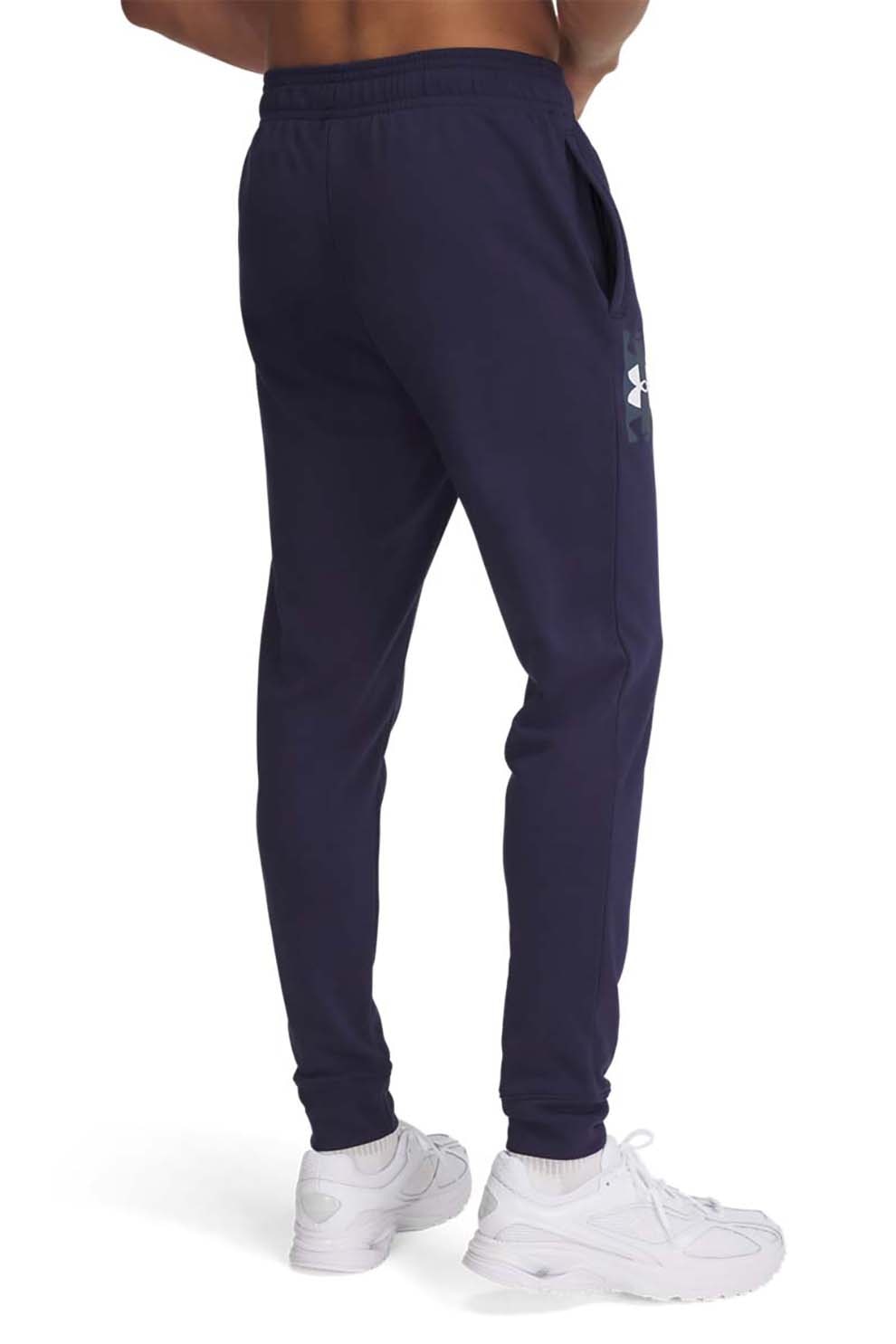 Under Armour, Pantaloni din amestec de bumbac cu logo pentru