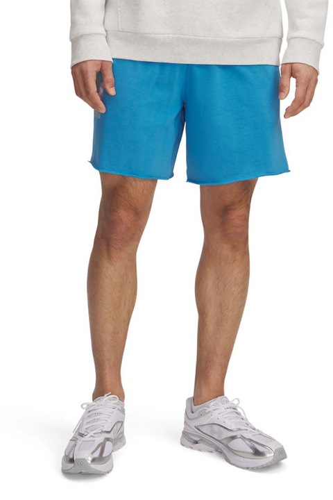 Under Armour, Húzózsinóros derekú pamuttartalmú rövidnadrág, Kék