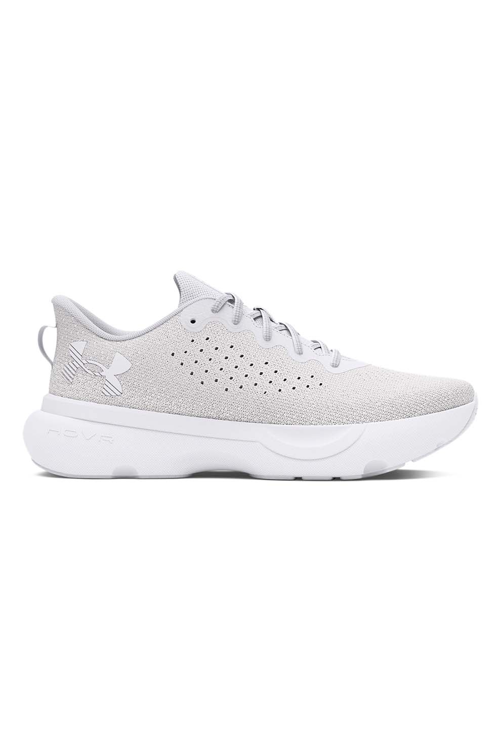 Under Armour, Pantofi din tricot pentru alergare Infinite, Alb, 8