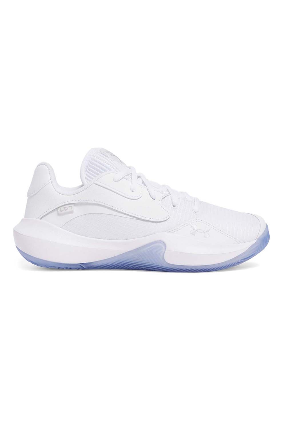 Under Armour, Pantofi low-cut pentru baschet Lockdown 7, Alb, 9.5