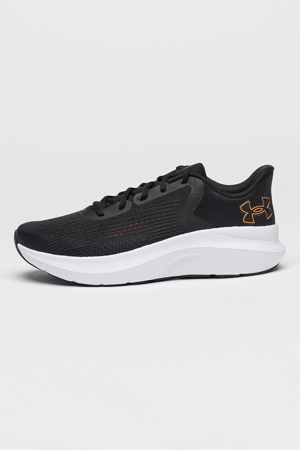 Under Armour, Charged Rogue 5, Pantofi cu garnituri sintetice, pentru alergare, Negru, Portocaliu, 9.5