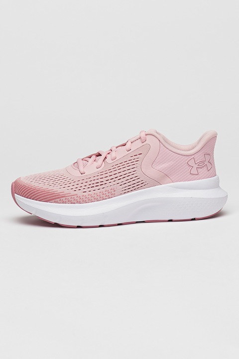 Under Armour, Обувки Charged Rogue 5 за бягане с лого, Бледо розово/Прашно розово