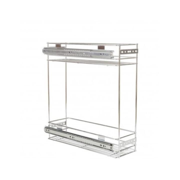 Cos Jolly Standard 150x450, culisare laterala cu glisiera cu bile, corp de 200 mm, crom