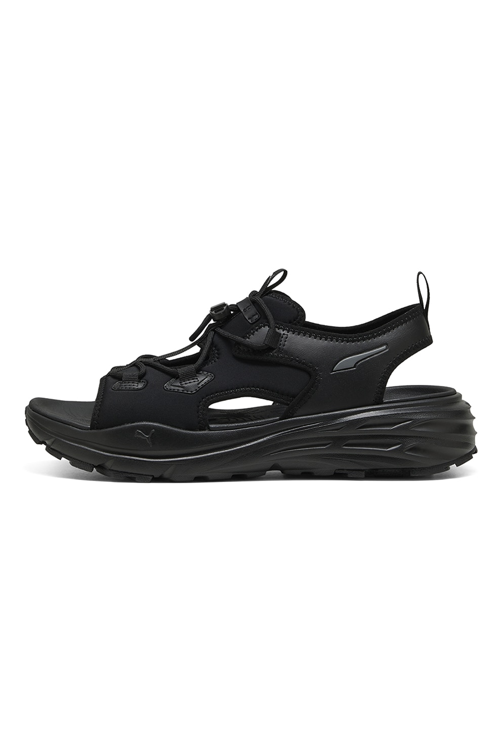 Puma, Sandale cu sireturi de ajustare, Negru, 4