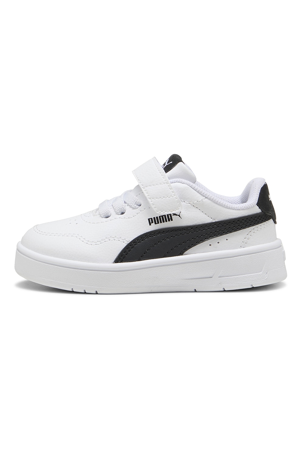 Puma, Pantofi sport de piele ecologica cu barete velcro, Alb, 22 EU