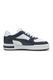 Puma, Pantofi sporrt Pro Classic II din piele, Alb, Albastru petrol, 7.5
