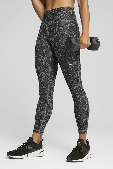 Puma, Colanti crop, pentru fitness, Gri