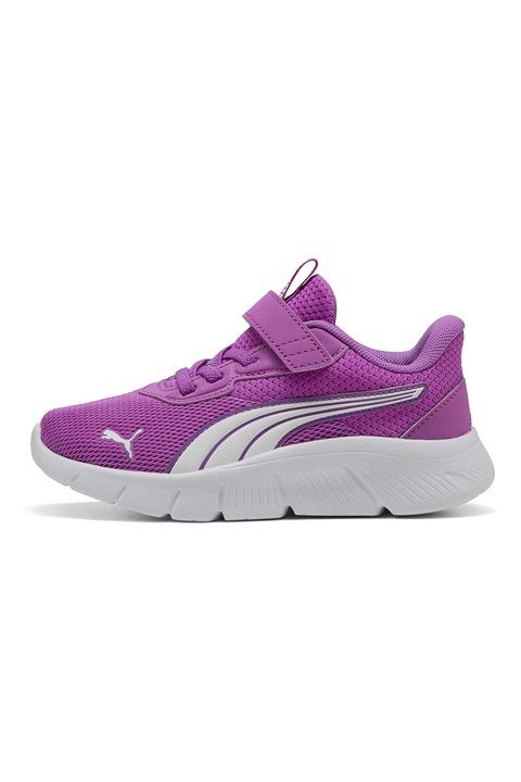 Puma, Pantofi sport FlexFocus Modern cu inchidere velcro, Alb/Roz deschis
