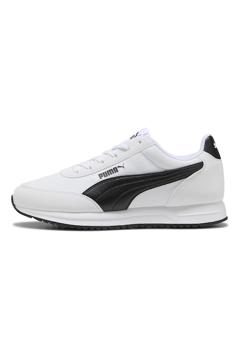 Puma, Pantofi sport unisex R78 Lightwind, Alb/Gri carbune