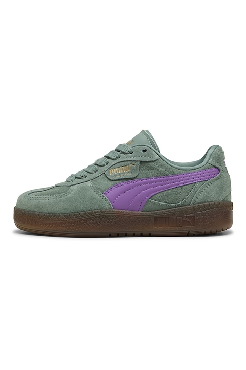 Puma, Pantofi sport Palermo Moda Xtra Gum low-cut, Verde pal/Ametist
