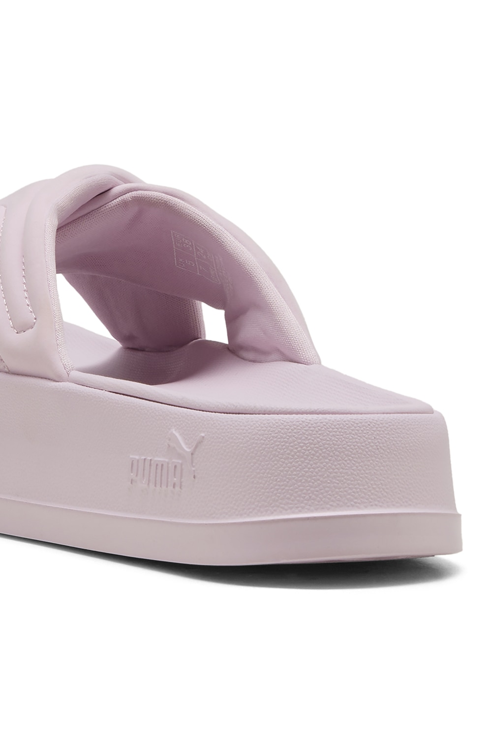 Puma, Чехли Leadcat с равна платформа и каишка от набук, Пастелнорозов ...