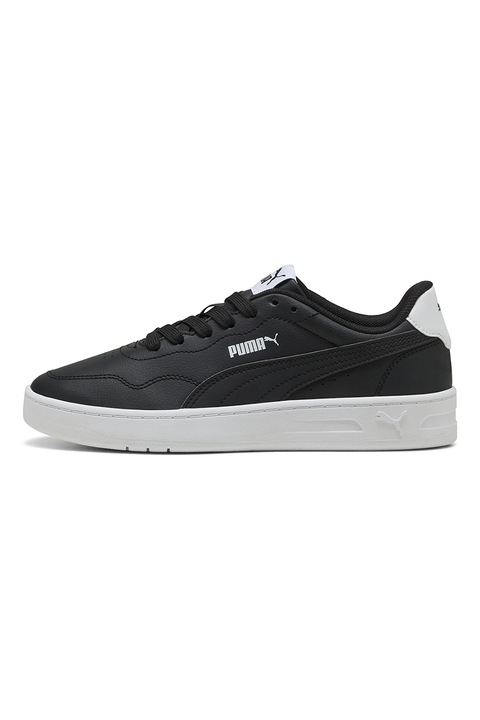 Puma, Pantofi sport Court Lally de piele ecologica, Negru, 5