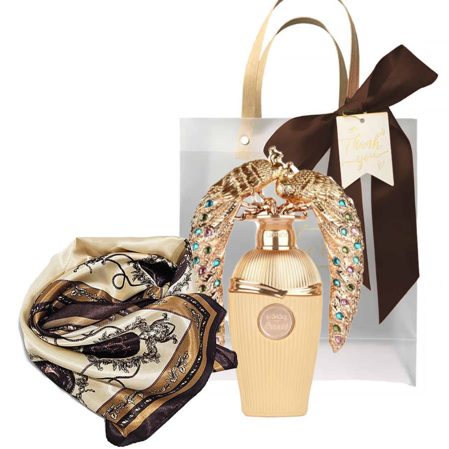 Set Apa de Parfum Lattafa Afeef, Unisex, 100 ml + esarfa satinata