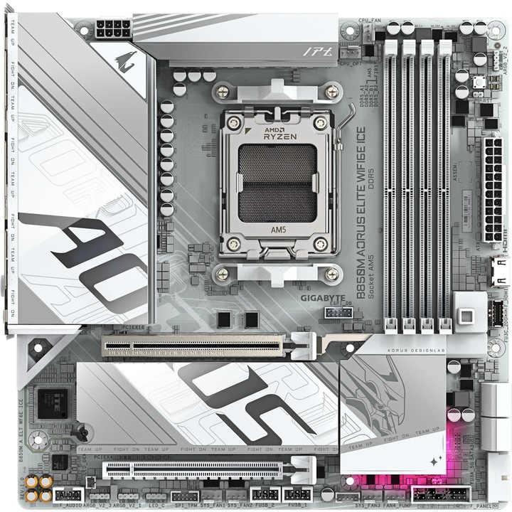 Дънна платка GIGABYTE B850M AORUS ELITE WIFI6E ICE AM5