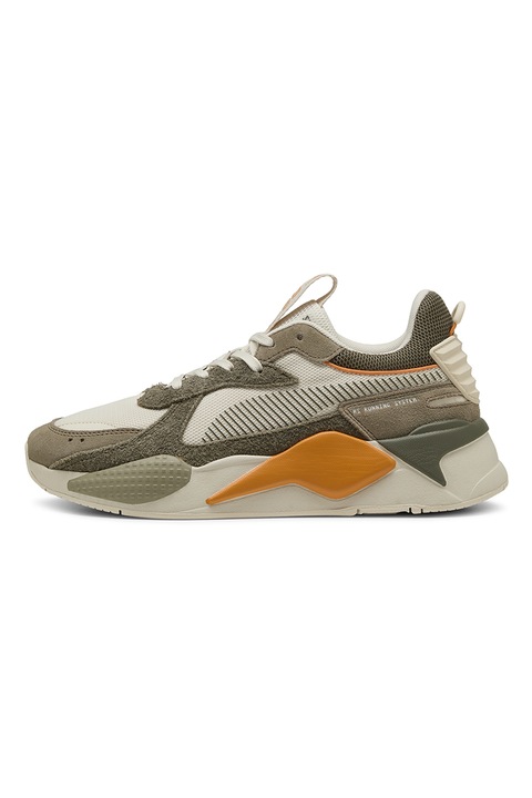 Puma, Спортни обувки RS-X Heritage с велур, Мандарина, Светлокафяв, 9