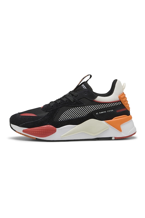 Puma, Спортни обувки RS-X Heritage с велур, Червен, Черен, Мандарина, 11