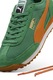 Puma, Pantofi sport Easy Rider Vintage cu garnituri de piele intoarsa, Verde padure, Portocaliu mandarina, 6.5