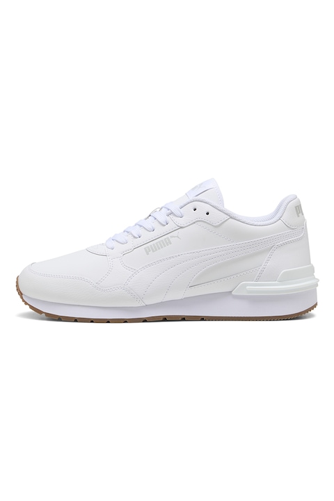Puma, ST Runner v4 bőr és műbőr sneaker, Fehér