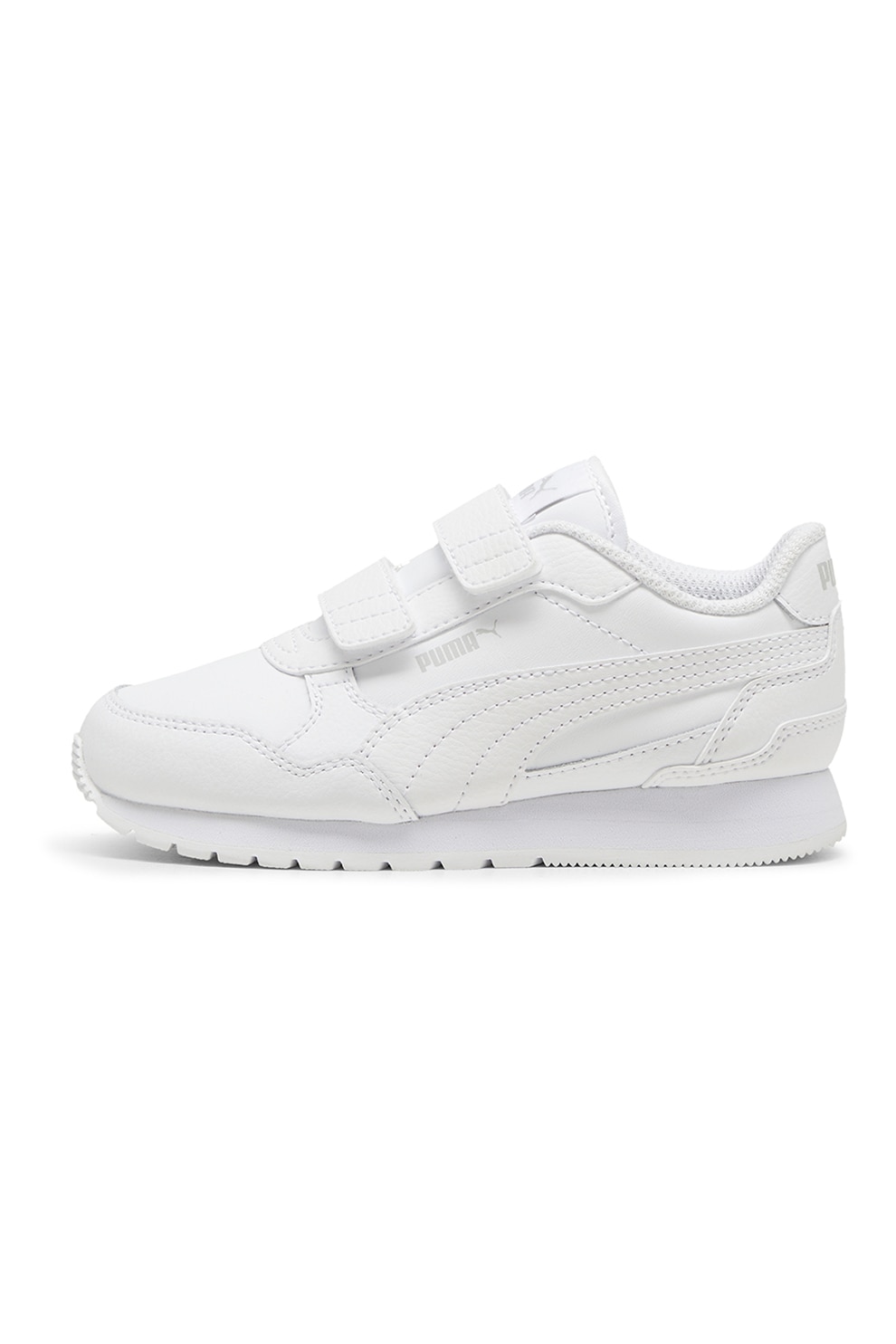 Puma, Pantofi sport ST Runner v4 cu inchidere velcro, Alb optic, 31 EU
