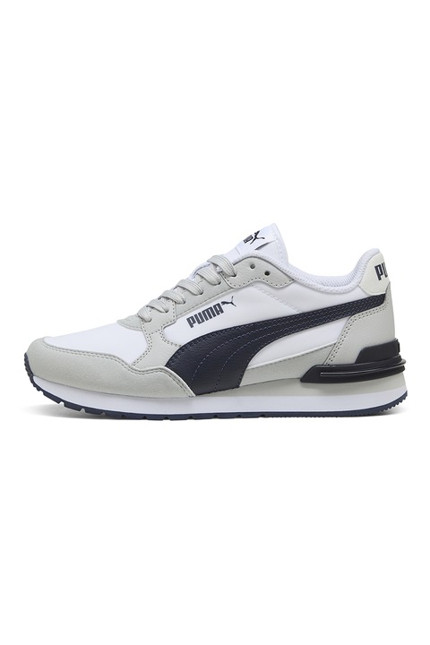 Puma, Спортни обувки ST Runner v4 NL от еко кожа с текстил, Сив/Мръснобял