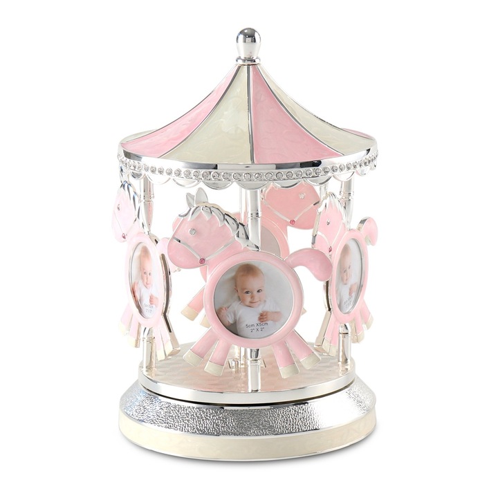 Carusel muzical caluti roz cu rame foto