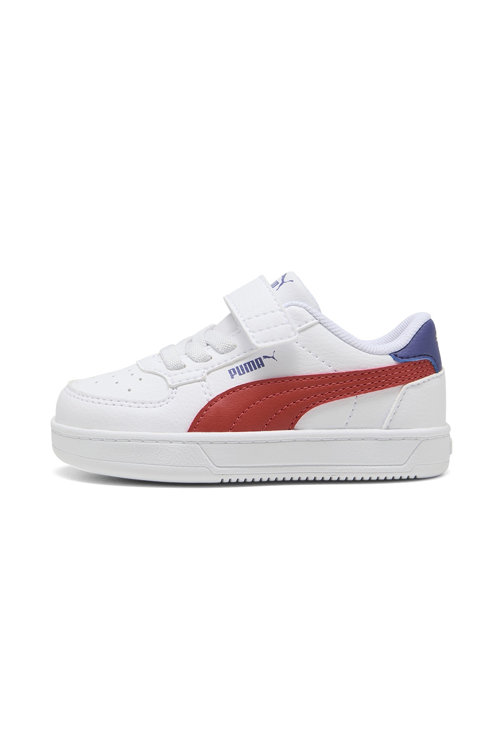 Puma, Pantofi sport Caven 2.0 de piele ecologica, Rosu, Alb, Indigo, 23 EU