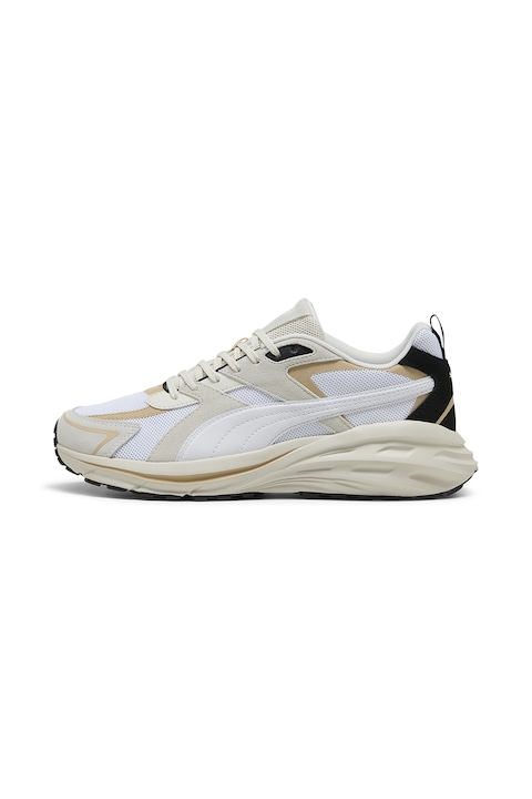Puma, Спортни обувки Hypnotic LS с велур, Бял/Бежов