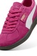 Puma, Pantofi sport Palermo de piele intoarsa si piele, Alb/Fucsia