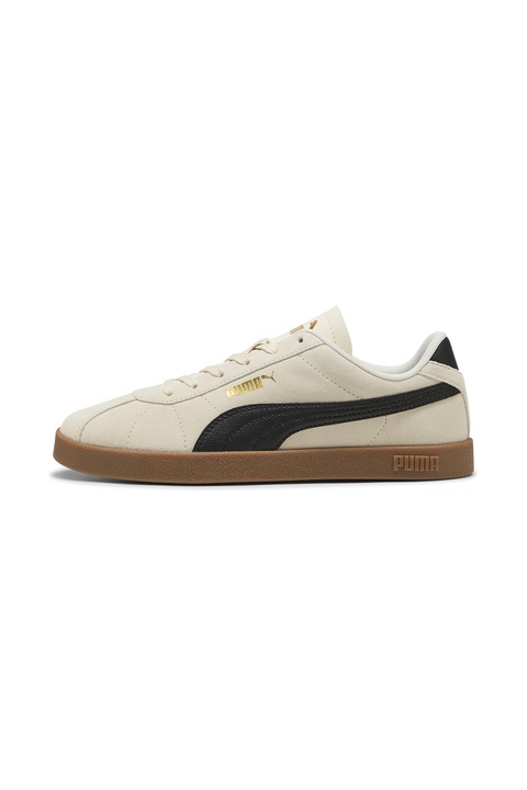 Puma, Club II Intense uniszex nyersbőr sneaker, Fekete/Homokbarna