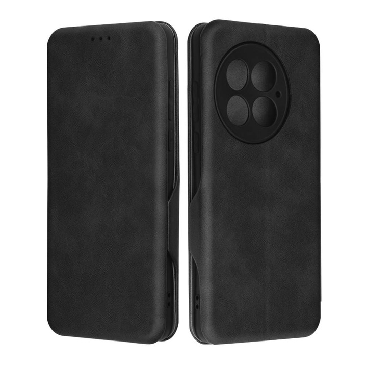 Husa tip carte pentru OnePlus 13 Smart Wallet fata - spate protectie 360 - Negru