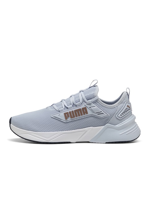 Puma, Retaliate 3 bebújós futócipő, Pasztellkék, Fehér, Agyagbarna, 7