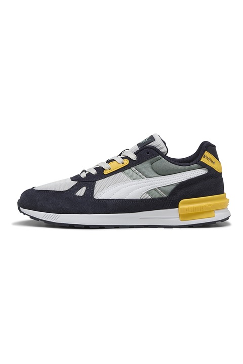 Puma, Pantofi sport Graviton Pro, Negru/Galben sofran/Alb murdar