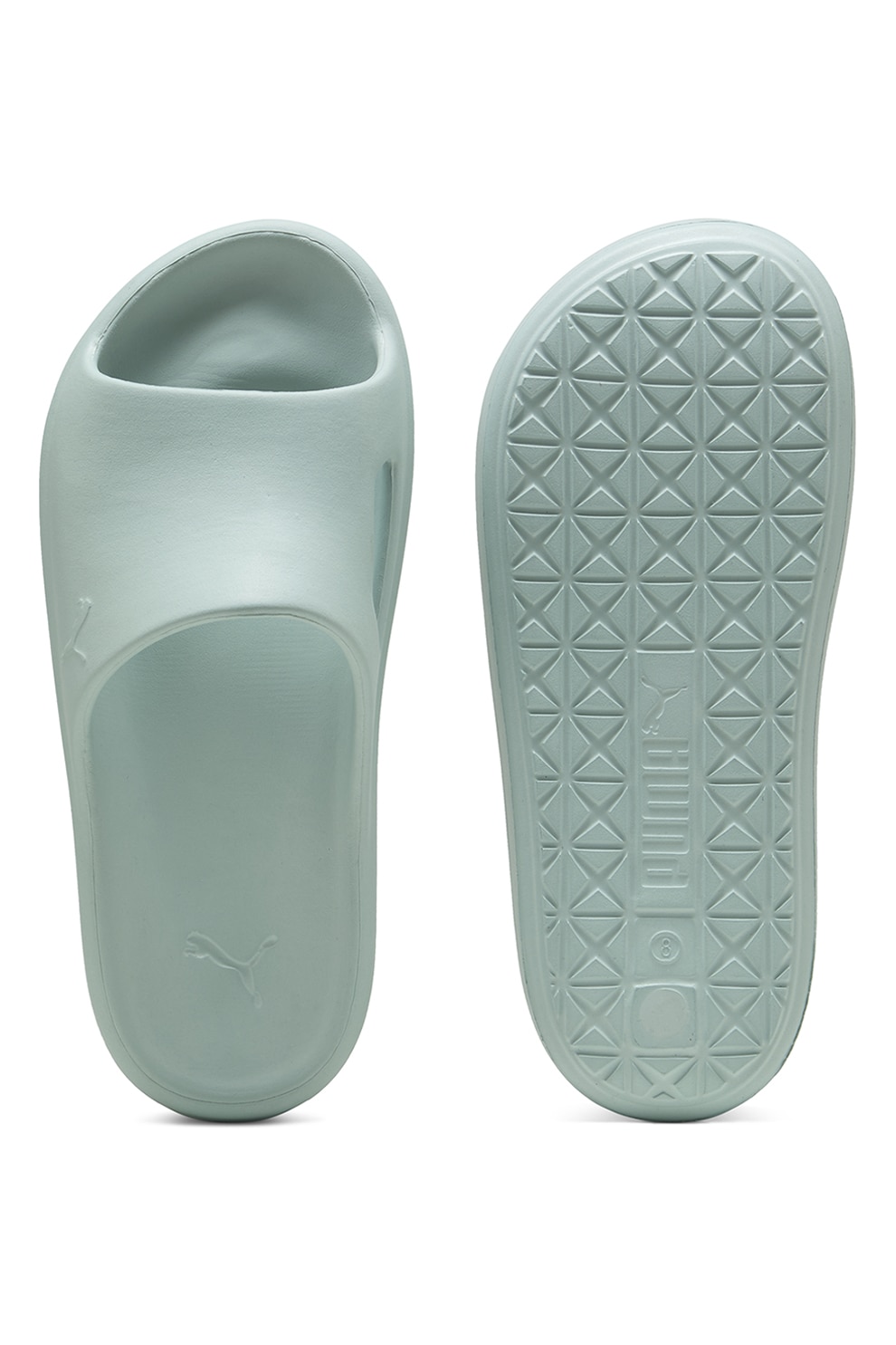 Puma, Papuci cu detalii logo Shibui, Negru, Verde pal, Alb murdar