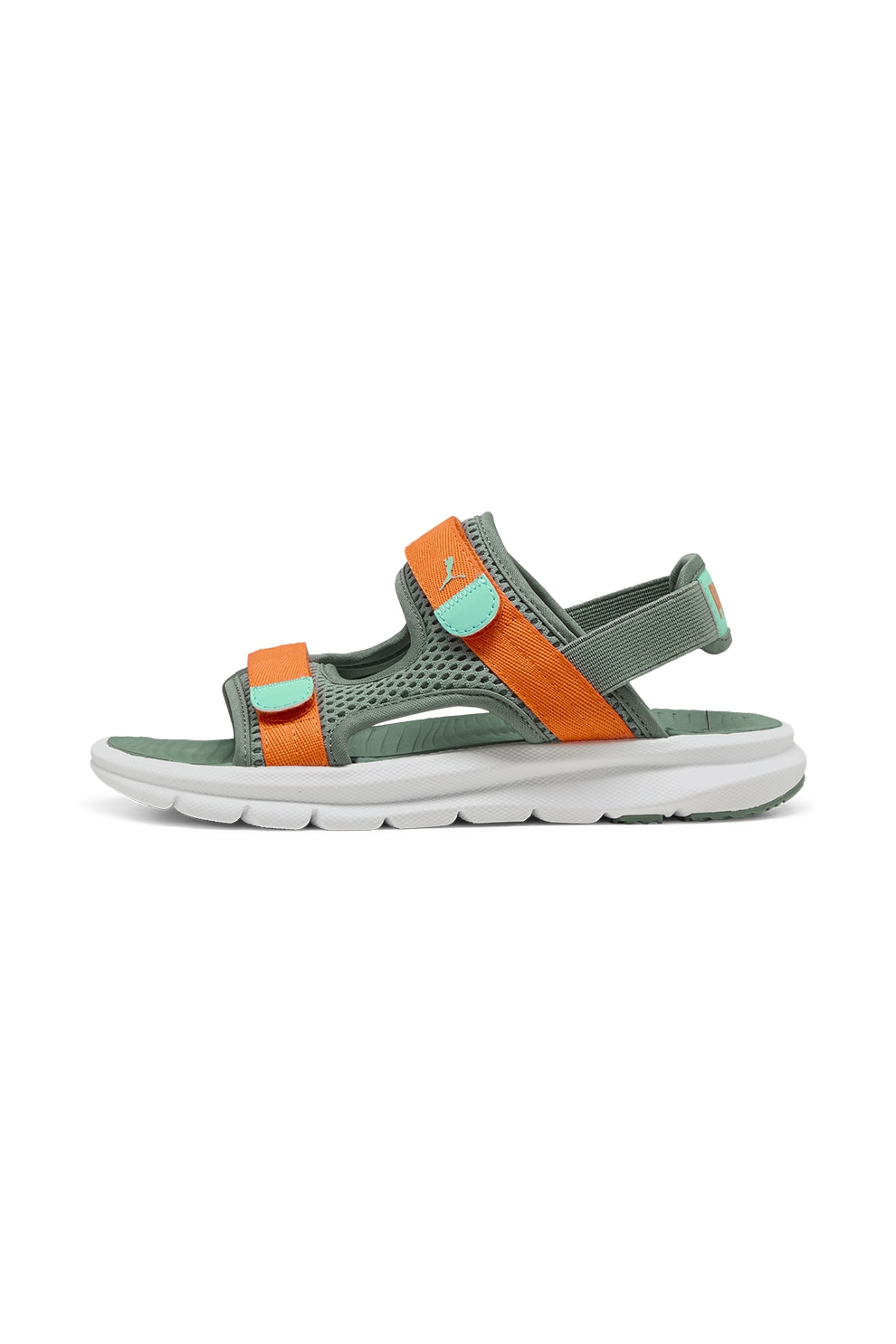 Puma, Sandale cu velcro Evolve, Portocaliu, Verde aquamarin, 37 EU