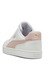 Puma, Pantofi sport Caven 2.0 de piele ecologica, Alb, Piersica, 5.5