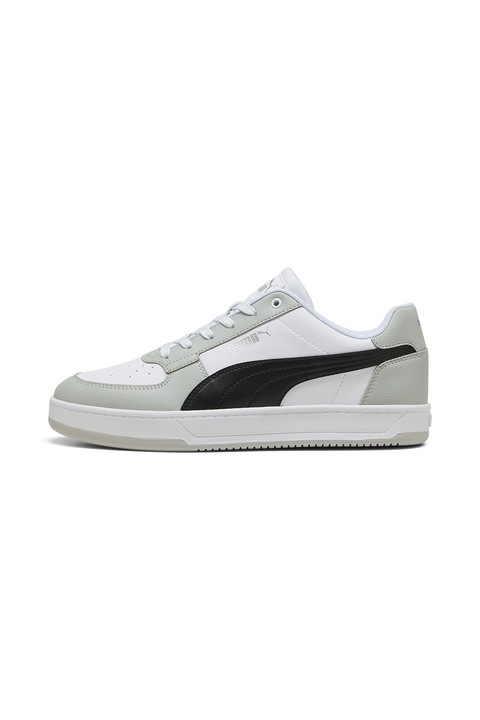 Puma, Caven 2.0 műbőr sneaker, Fehér/Fekete/Világosszürke