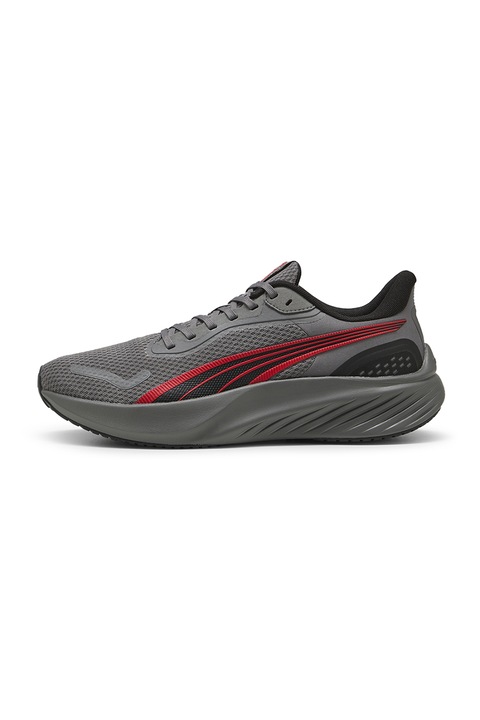 Puma, Pantofi Pounce Lite pentru alergare, Rosu/Gri inchis
