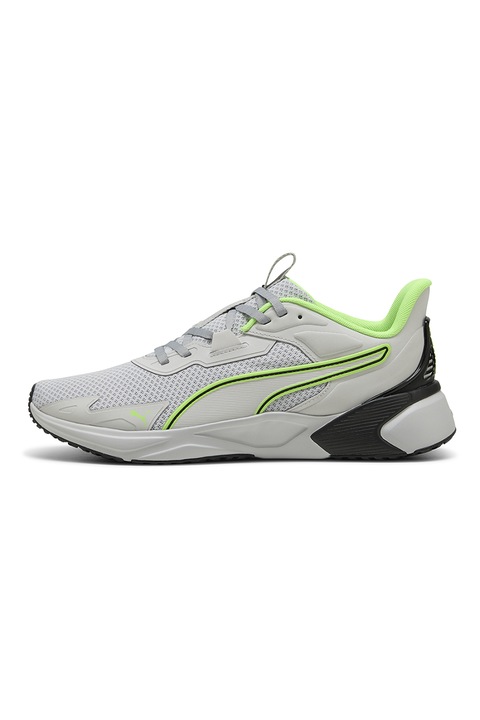 Puma, Disperse XT 4 sportcipő, Fekete/Világosszürke/Élénkzöld